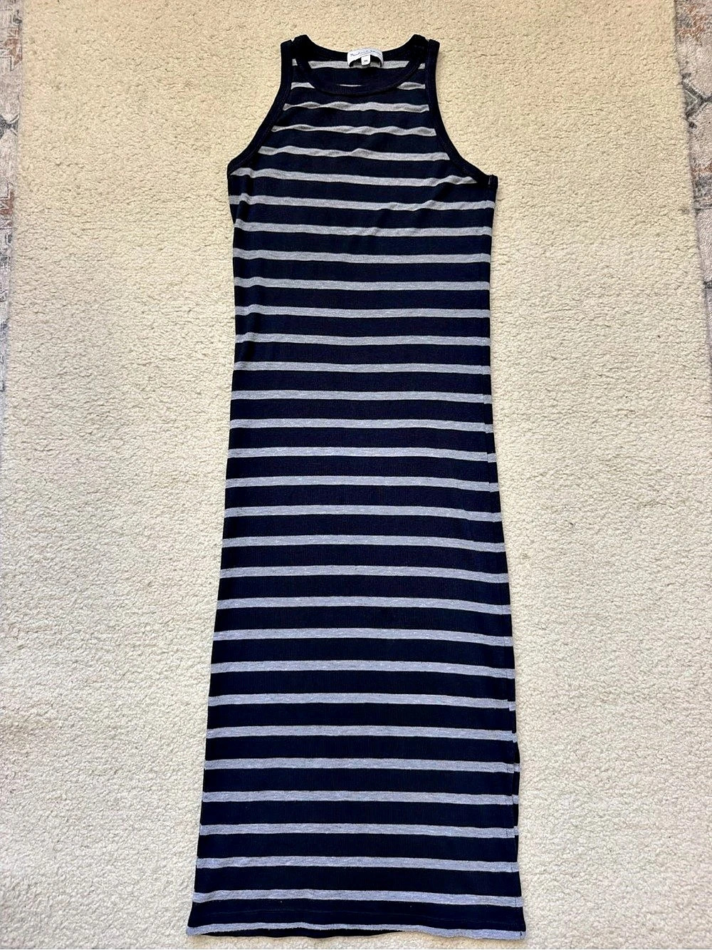 Michael Stars Striped Maxi Dress in Blue & Gray Size XS